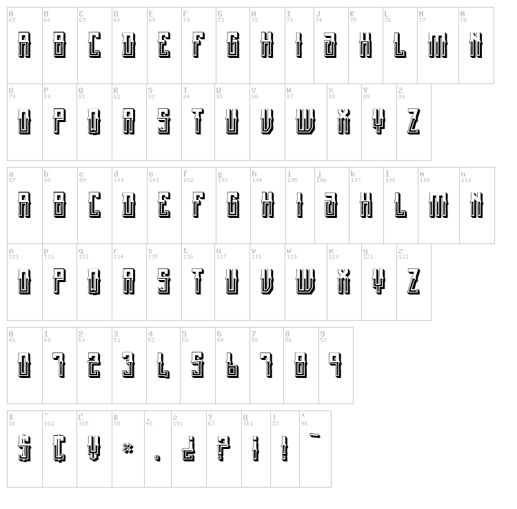 Mexican fiesta font map